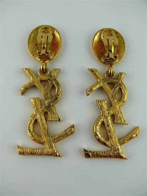 Boucles d'oreilles vintage YVES SAINT LAURENT Ysl Iconic 